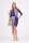Damen Kleid 2 Farbig Mini-Kleid Tunika Muster; Violett/Grau/S/M 36/38