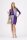 Kleid 2 Farbig Mini-Kleid Tunika Muster Gr. S M L XL XXL 3XL, 8987 Violett/Grau S/M 36/38