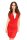 Damen Kleid Wasserfallausschnitt Raffungen; Rot