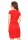 Damen Kleid Wasserfallausschnitt Raffungen; Rot