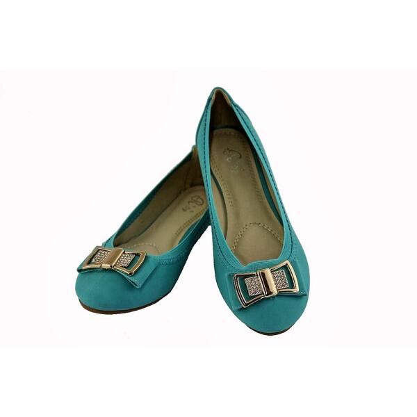 Damen Ballerinas ; Türkis/41