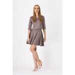 Damen Bluse 3/4 Arm Reißverluss am Rücken;