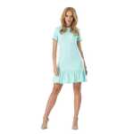Damen Kleid Klassisch Elegant mit Rüschen;