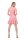 Kleid Klassisch Elegant mit Rüschen in 7 Farben Mini-Kleid Gr. 36 38 40 S M L Koralle M/38