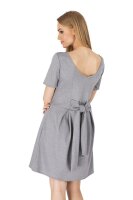 Kleid mit Schleife Mini Kleid; Grau S/36