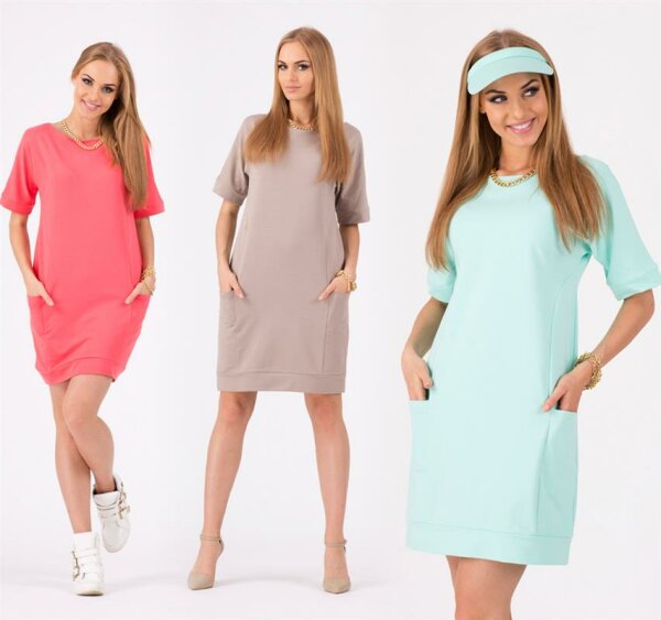 Damen Kleid für Sport & Freizeit Mini Kleid;