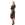 Damen Kleid mit Schlitz & Spitze Langarm Rundhals,