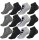 12 Paar Sneaker Socken Herren Damen Sport Socken Baumwolle, 39-42 43-46