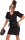 Elegantes Damenkleid mit Gürtel und Puffärmeln Mittellanges Kleid